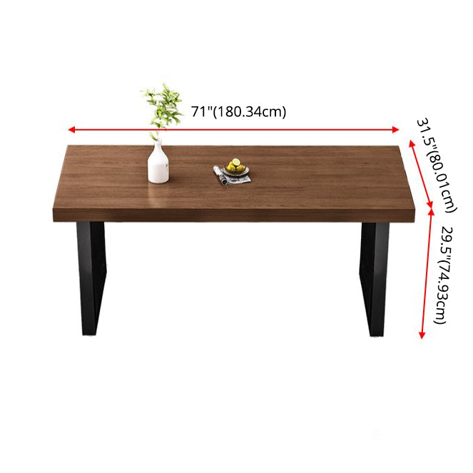 Industrial Style Solid Wood Top Dining Table Sets with 4 Legs Table Dining Table Furniture