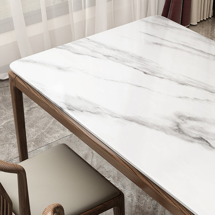 Traditional Kitchen Dining Room Set with Rectangle Top and Solid Wood Legs Dining Furniture