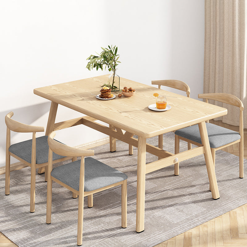 Modern Style Wooden Dining Room Set Standard Height Home Dining Table Furniture