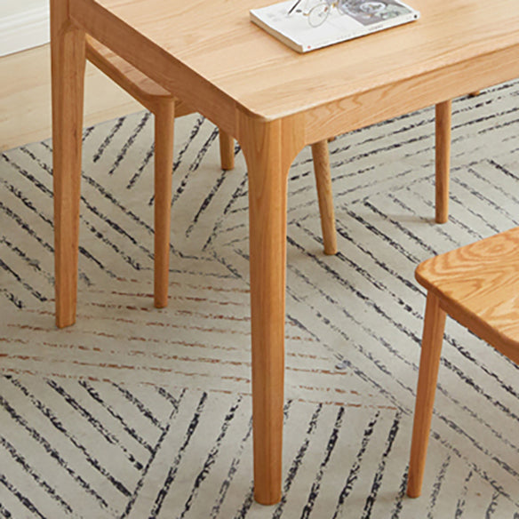 Table à manger de style traditionnel avec table à manger et chaises à bois massif fixe pour usage domestique