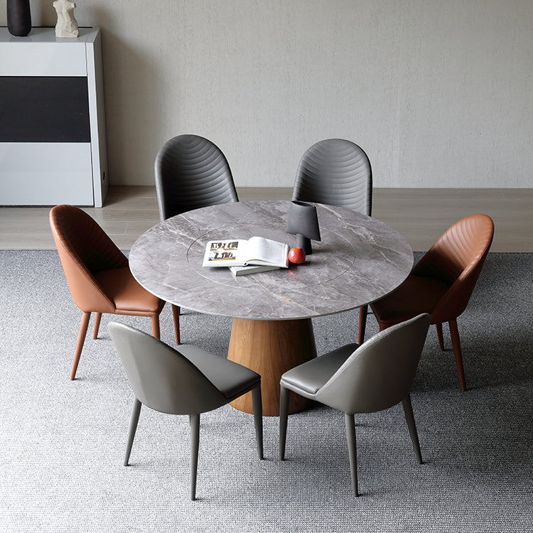 Modern Style Sintered Stone Top Dinette Set with Round Table Dining Furniture Set