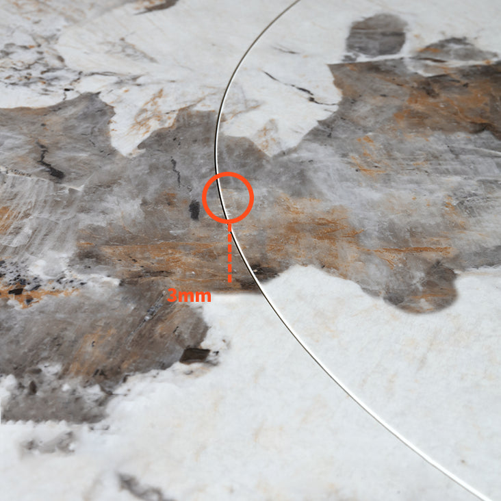 Modern Style Sintered Stone Top Dinette Set with Round Table Dining Furniture Set