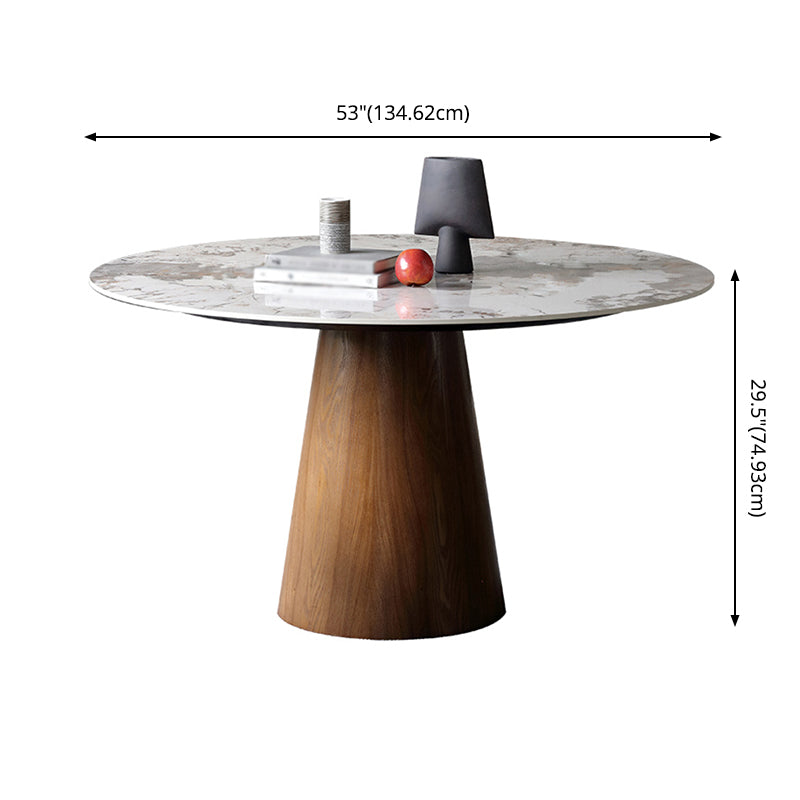 Modern Style Sintered Stone Top Dinette Set with Round Table Dining Furniture Set