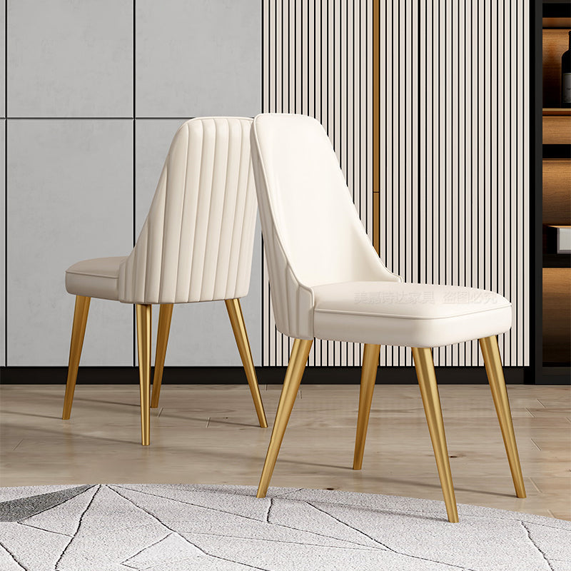 Scandinavian Sintered Stone Table Set of 5/7 with White Round Table Dining Set with Leather Chairs