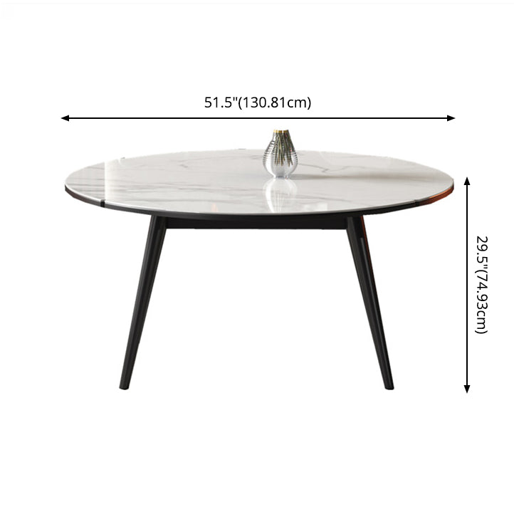 Modern Sintered Stone Dining Room Set Standard Height with 4 Legs Base Dining Furniture