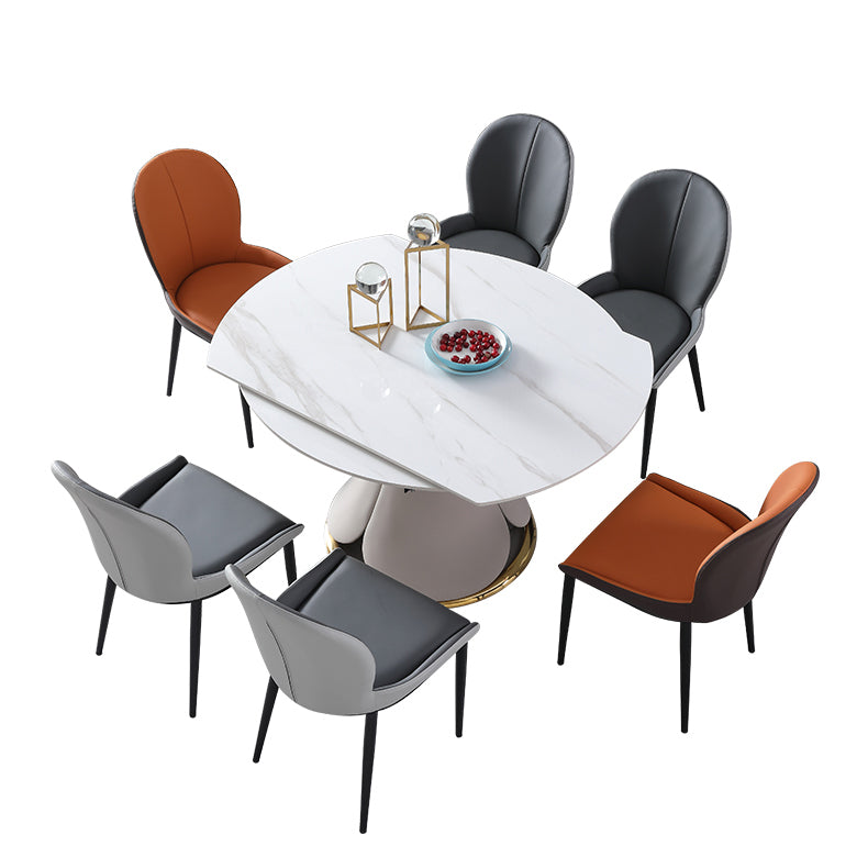 Extendable Modern Kitchen Dining Furniture Set with Sintered Stone Table Dining Room Table Set