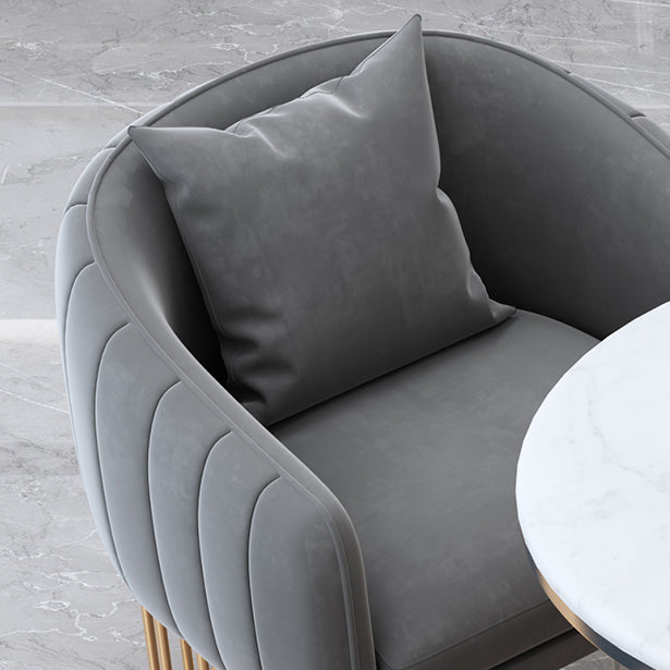 Skandinavischer Stil Sintered Stone Top Ess -Sets mit runden Tisch -Esszimmer Set für Esszimmer