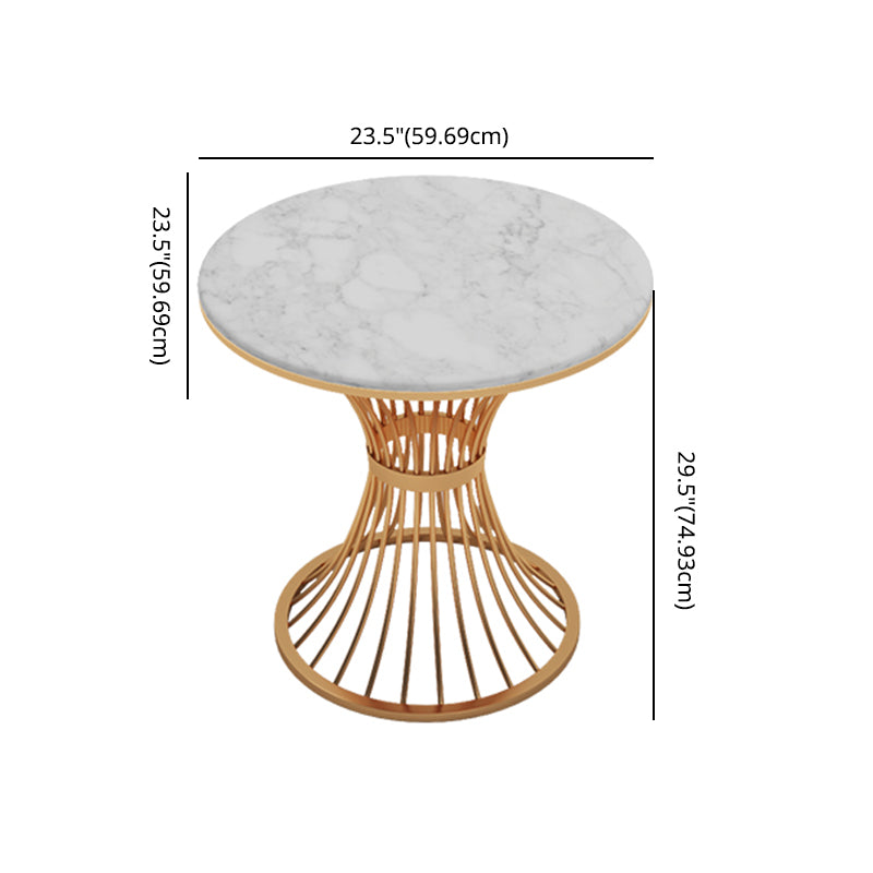 Skandinavischer Stil Sintered Stone Top Ess -Sets mit runden Tisch -Esszimmer Set für Esszimmer