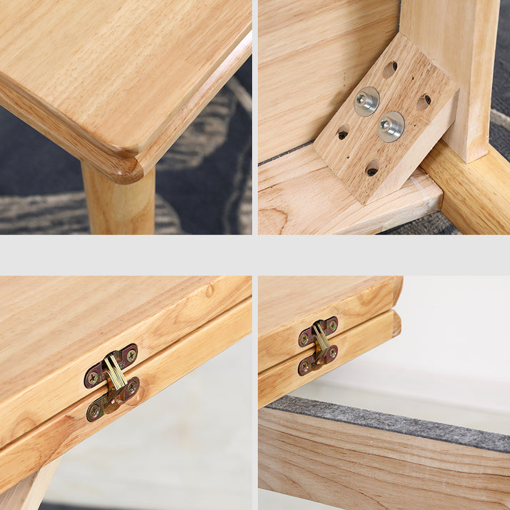 Ensemble de salle à manger en bois massif moderne avec table rectangle de table de conception d'espace meubles de table à manger