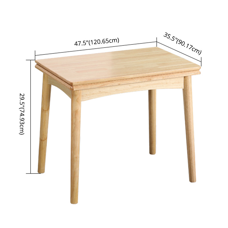 Ensemble de salle à manger en bois massif moderne avec table rectangle de table de conception d'espace meubles de table à manger