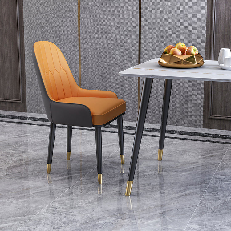 Modern Kitchen Sintered Stone Dining Set Rectangular Standard Dining Set in White