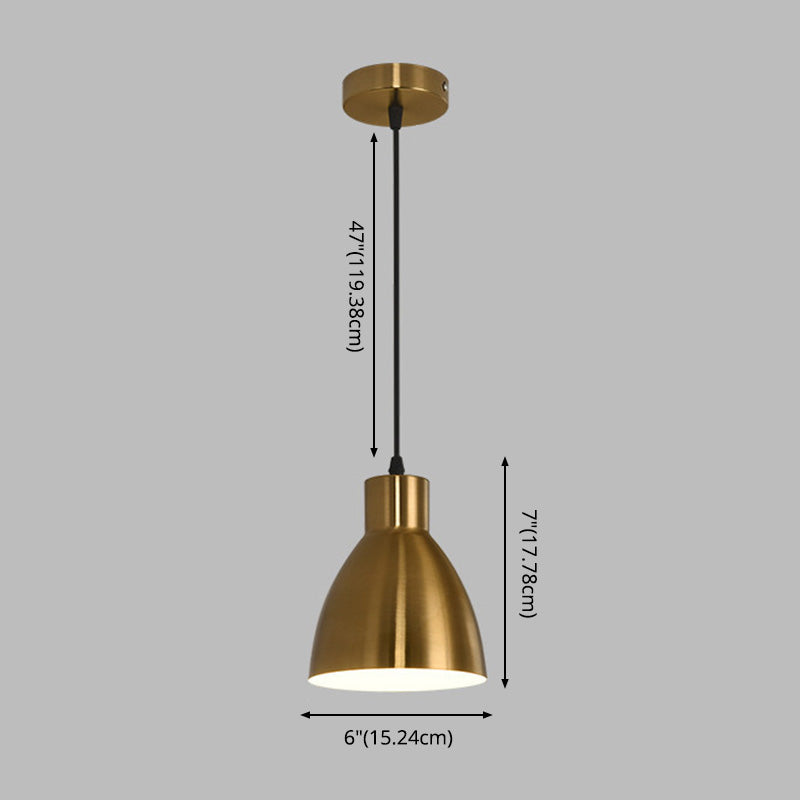 Kit de pendance de chambre à coucher ombragée Métal Métalliste style plafond suspendu en or