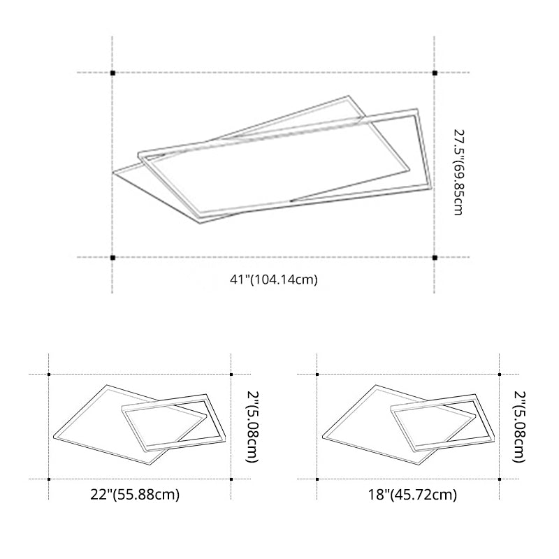 Acryl moderne stijl ontwerp inbouwlamp 2-lichts LED-lichtarmatuur voor woonkamer
