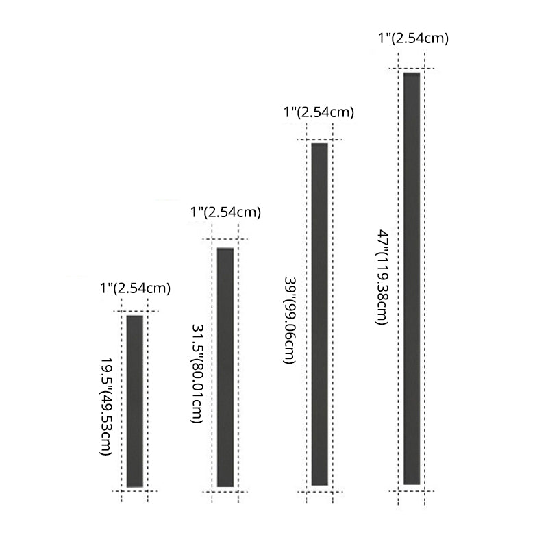 Lámpara de pared de línea delgada minimalista Metálico LED LED Surfate Surf Sponde de pared de la superficie