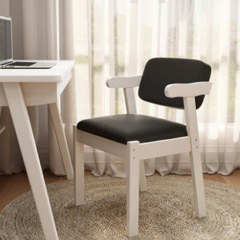 Chaise latéral en bois contemporain avec bras ouvert à l'arrière pour salle à manger pour la maison