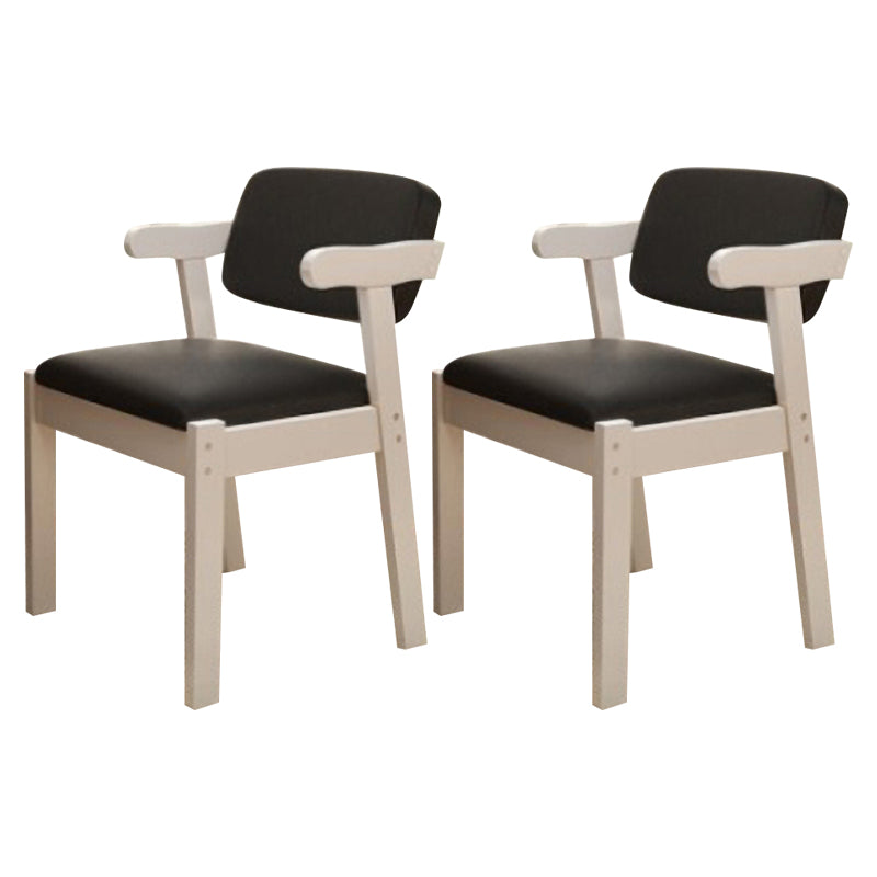 Chaise latéral en bois contemporain avec bras ouvert à l'arrière pour salle à manger pour la maison