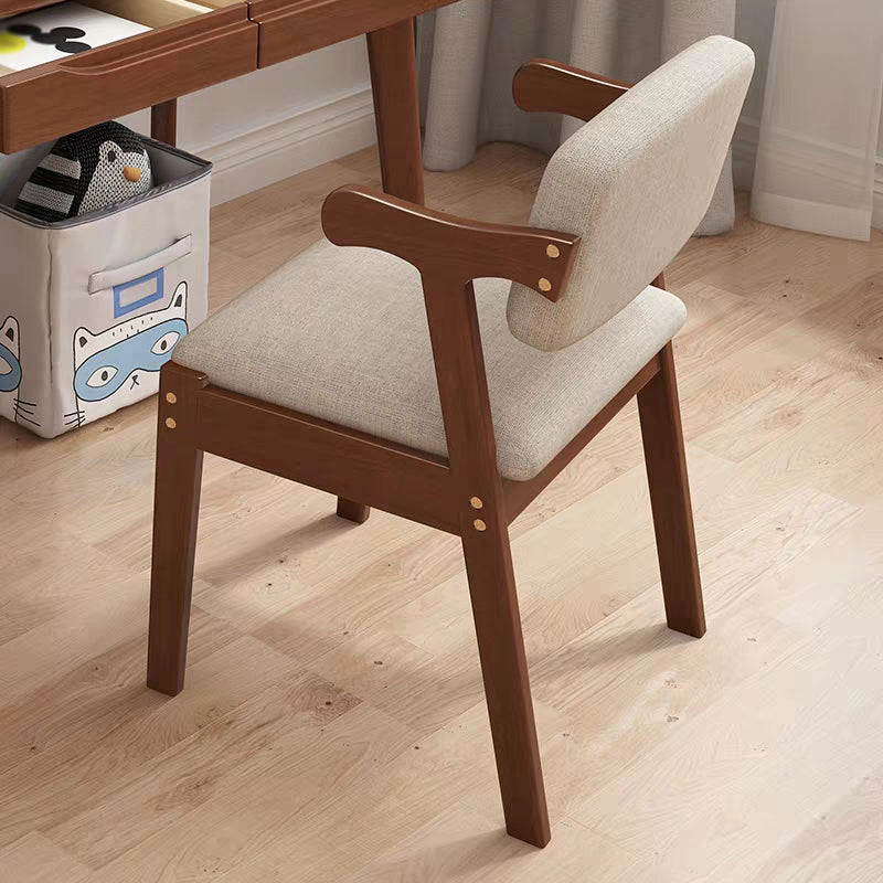 Chaise latéral en bois contemporain avec bras ouvert à l'arrière pour salle à manger pour la maison