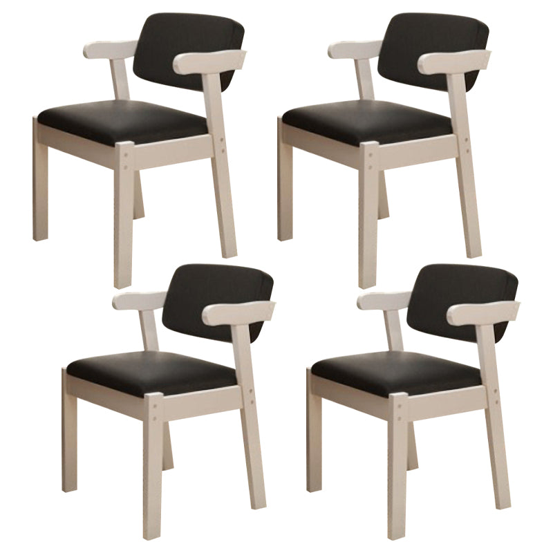 Chaise latéral en bois contemporain avec bras ouvert à l'arrière pour salle à manger pour la maison