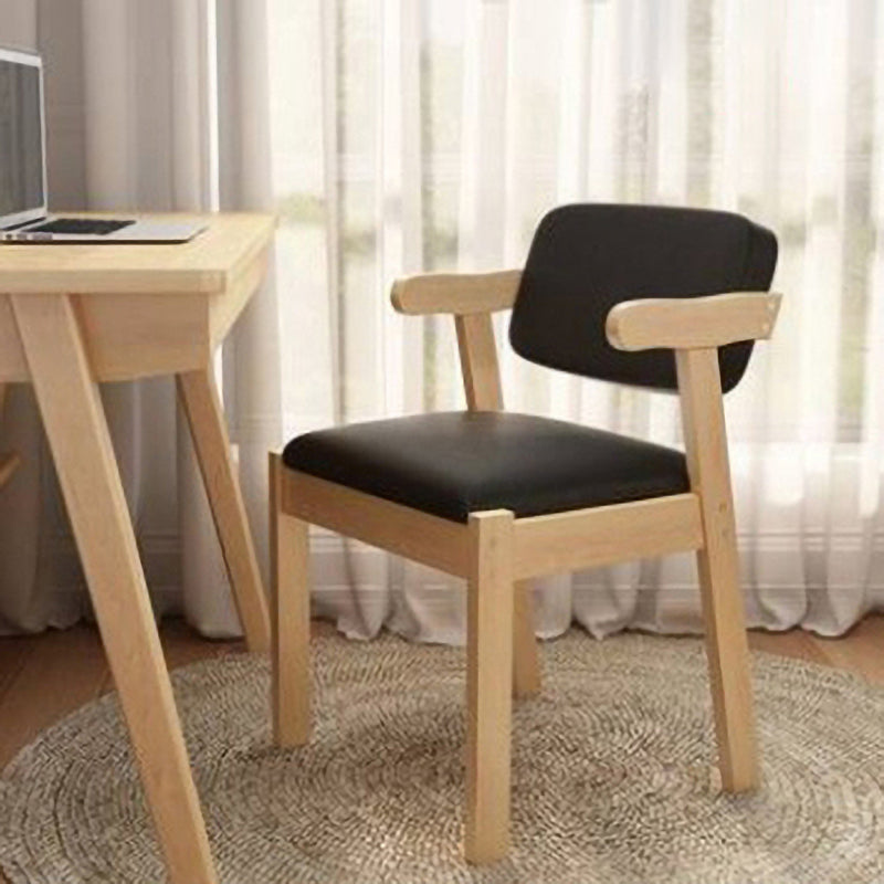 Chaise latéral en bois contemporain avec bras ouvert à l'arrière pour salle à manger pour la maison