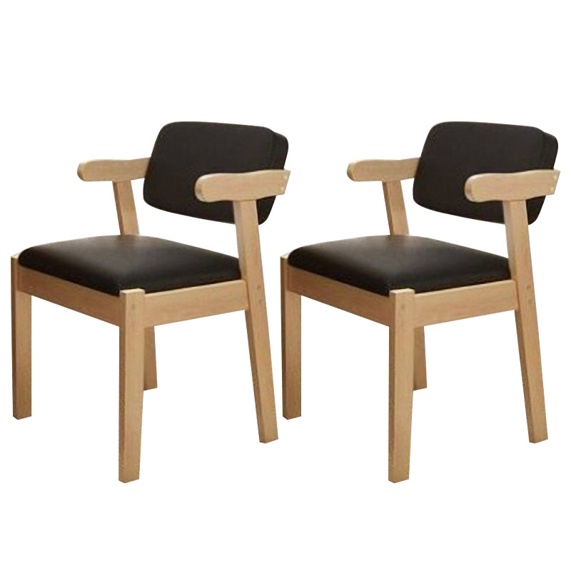 Chaise latéral en bois contemporain avec bras ouvert à l'arrière pour salle à manger pour la maison