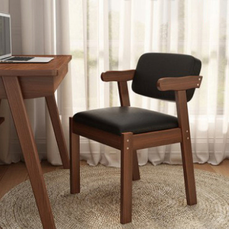 Chaise latéral en bois contemporain avec bras ouvert à l'arrière pour salle à manger pour la maison