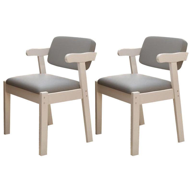 Chaise latéral en bois contemporain avec bras ouvert à l'arrière pour salle à manger pour la maison