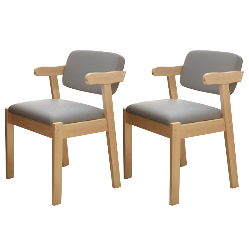 Chaise latéral en bois contemporain avec bras ouvert à l'arrière pour salle à manger pour la maison