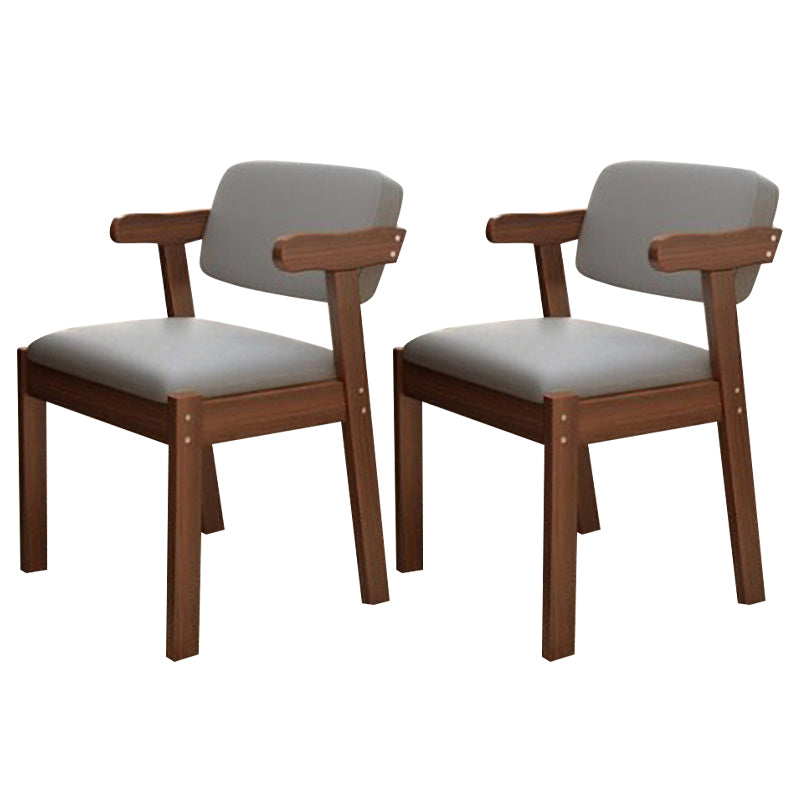 Chaise latéral en bois contemporain avec bras ouvert à l'arrière pour salle à manger pour la maison