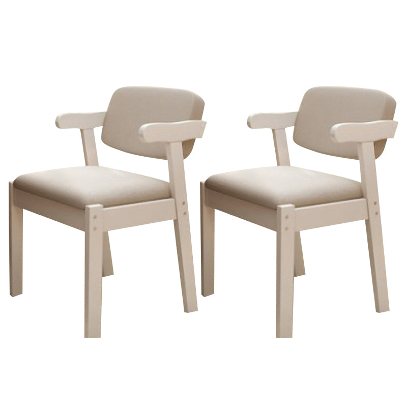 Chaise latéral en bois contemporain avec bras ouvert à l'arrière pour salle à manger pour la maison