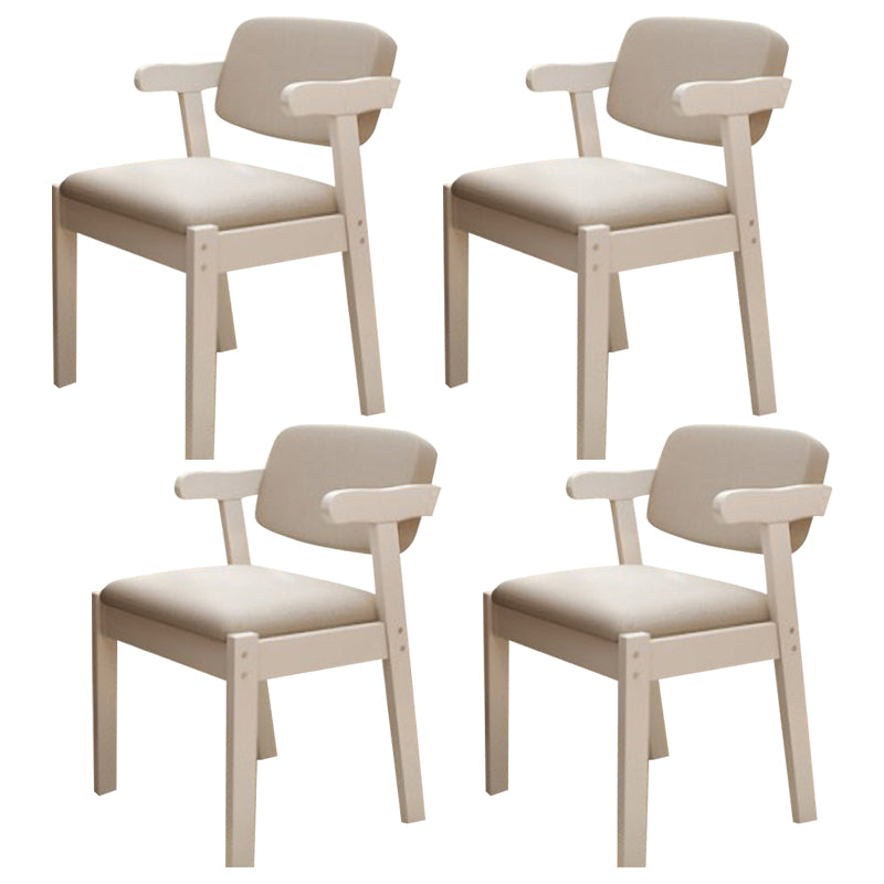 Chaise latéral en bois contemporain avec bras ouvert à l'arrière pour salle à manger pour la maison