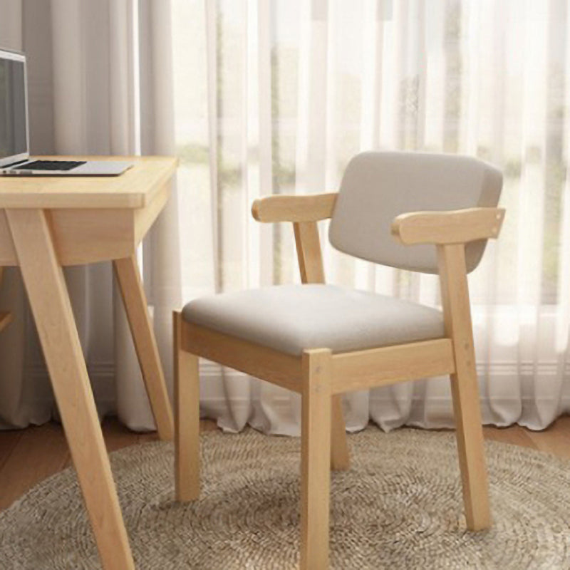 Chaise latéral en bois contemporain avec bras ouvert à l'arrière pour salle à manger pour la maison