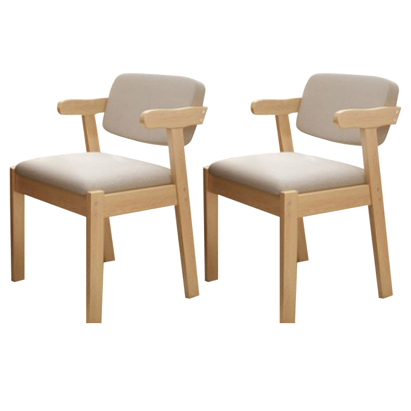Chaise latéral en bois contemporain avec bras ouvert à l'arrière pour salle à manger pour la maison