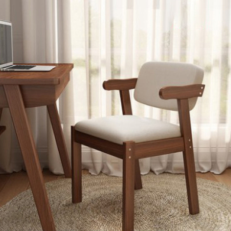 Chaise latéral en bois contemporain avec bras ouvert à l'arrière pour salle à manger pour la maison