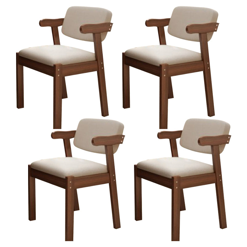 Chaise latéral en bois contemporain avec bras ouvert à l'arrière pour salle à manger pour la maison