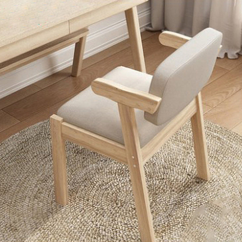 Chaise latéral en bois contemporain avec bras ouvert à l'arrière pour salle à manger pour la maison