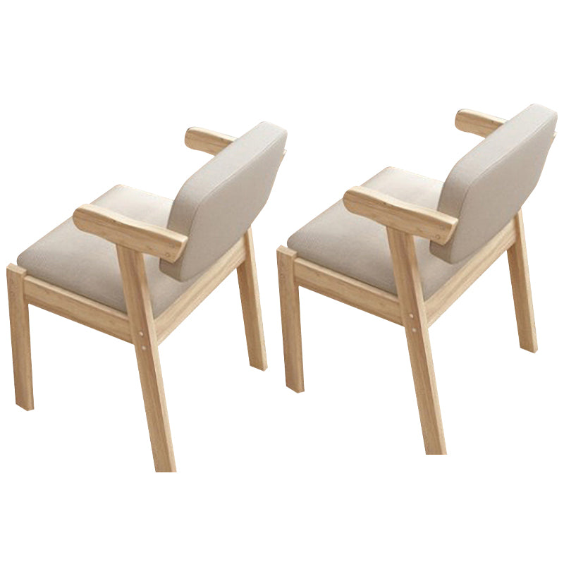 Chaise latéral en bois contemporain avec bras ouvert à l'arrière pour salle à manger pour la maison