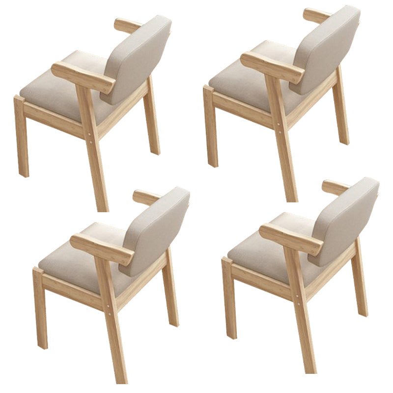 Chaise latéral en bois contemporain avec bras ouvert à l'arrière pour salle à manger pour la maison