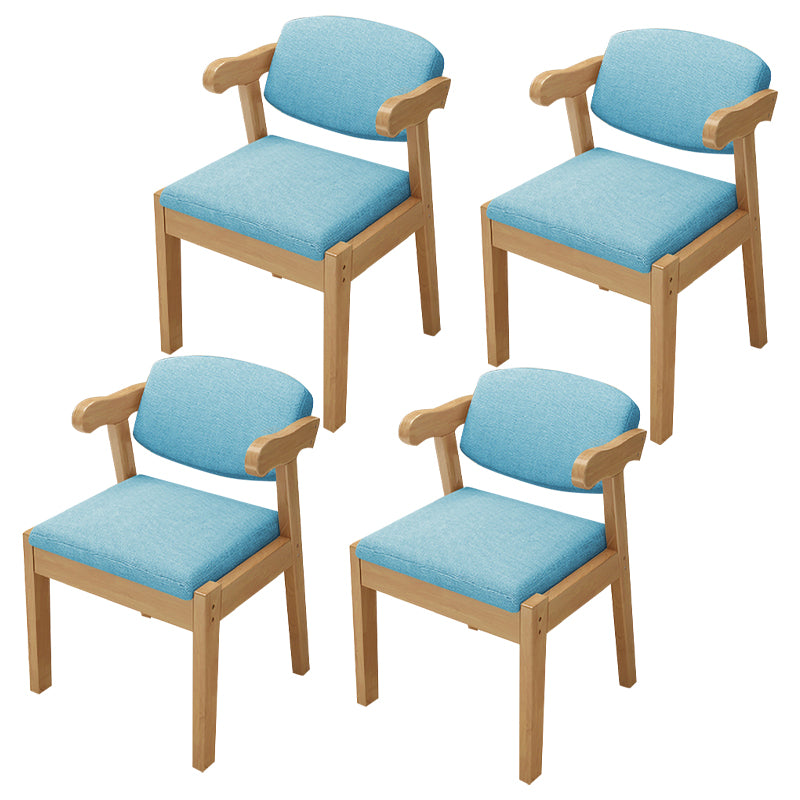 Chaise latéral en bois contemporain avec bras ouvert à l'arrière pour salle à manger pour la maison
