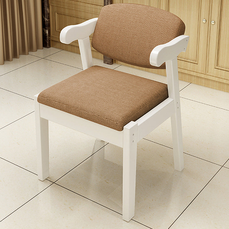 Chaise latéral en bois contemporain avec bras ouvert à l'arrière pour salle à manger pour la maison