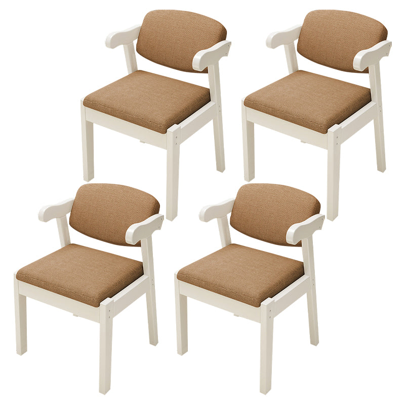 Chaise latéral en bois contemporain avec bras ouvert à l'arrière pour salle à manger pour la maison