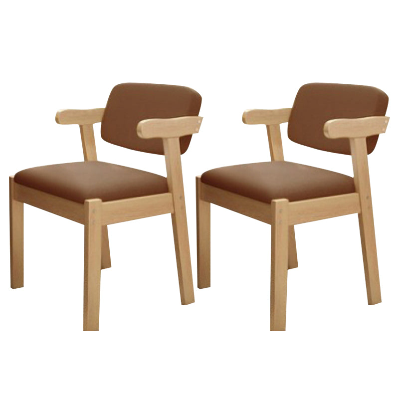 Chaise latéral en bois contemporain avec bras ouvert à l'arrière pour salle à manger pour la maison