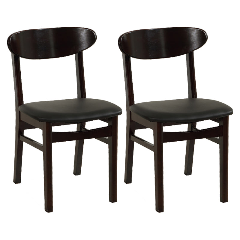 Contemporary Dining Chair 16.5'' Wide Open Side Chair with 4 Wood Legs for Home Use