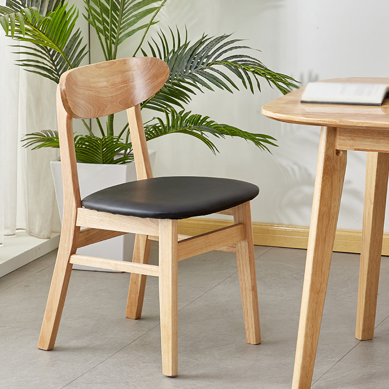 Contemporary Dining Chair 16.5'' Wide Open Side Chair with 4 Wood Legs for Home Use