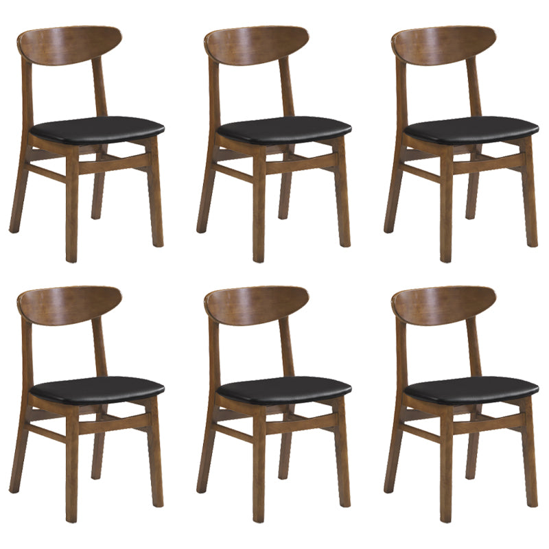 Contemporary Dining Chair 16.5'' Wide Open Side Chair with 4 Wood Legs for Home Use