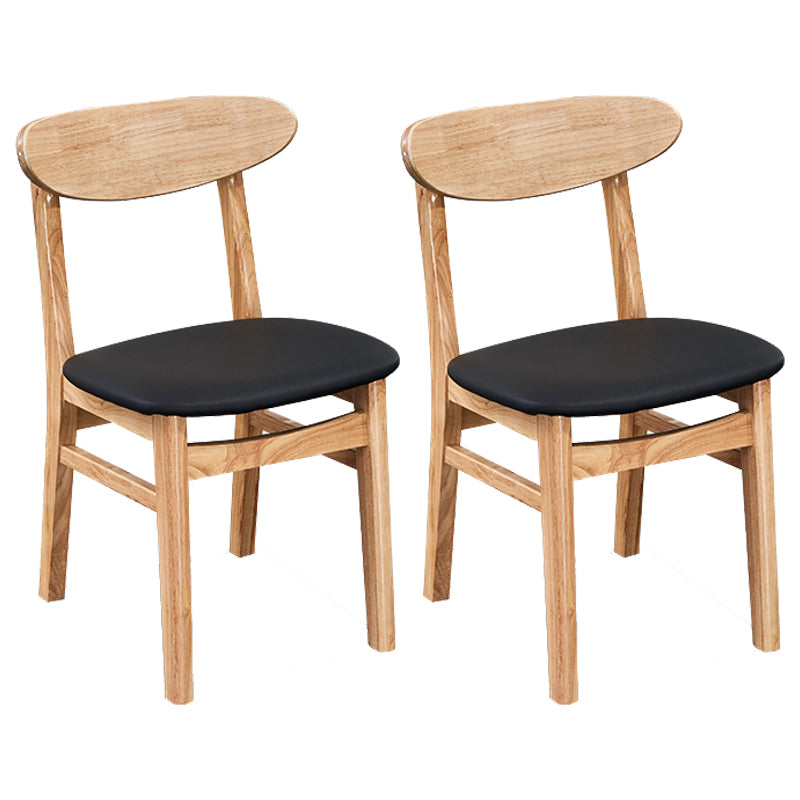 Contemporary Dining Chair 16.5'' Wide Open Side Chair with 4 Wood Legs for Home Use