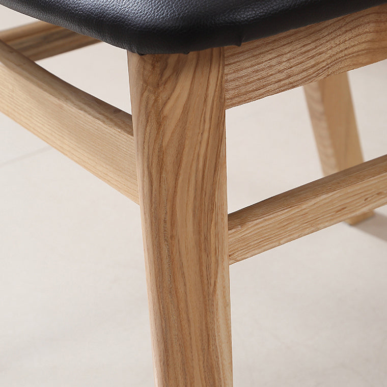Contemporary Dining Chair 16.5'' Wide Open Side Chair with 4 Wood Legs for Home Use