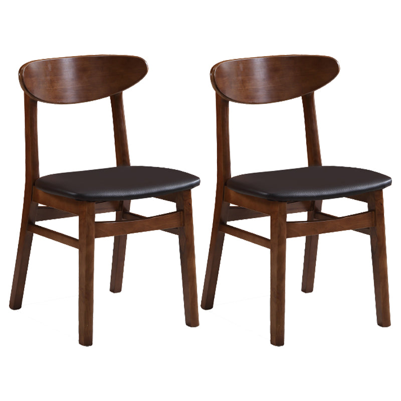 Contemporary Dining Chair 16.5'' Wide Open Side Chair with 4 Wood Legs for Home Use