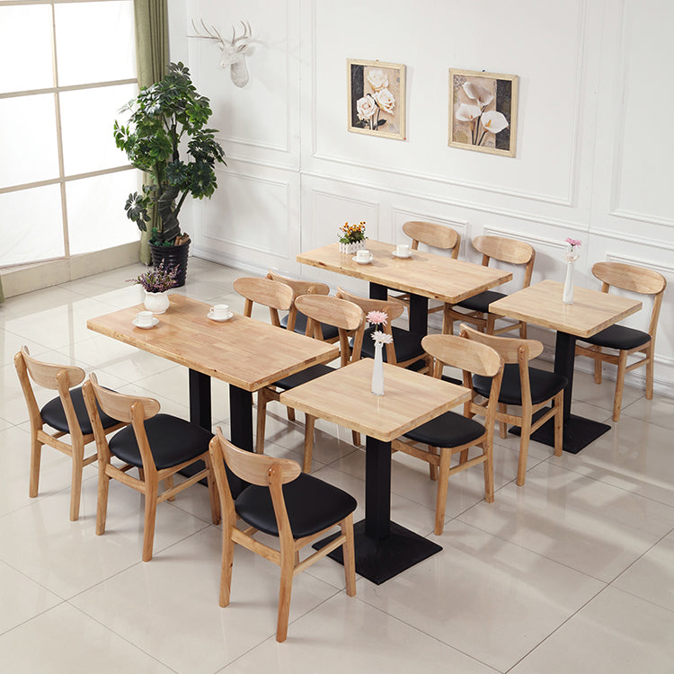 Contemporary Dining Chair 16.5'' Wide Open Side Chair with 4 Wood Legs for Home Use