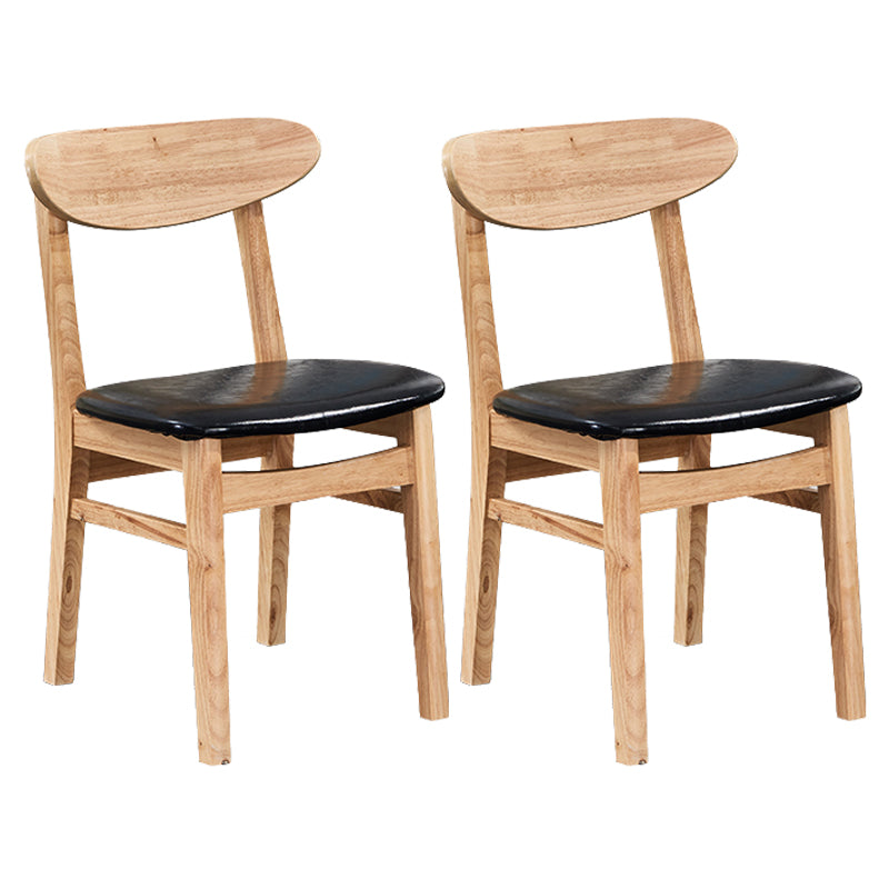 Contemporary Dining Chair 16.5'' Wide Open Side Chair with 4 Wood Legs for Home Use