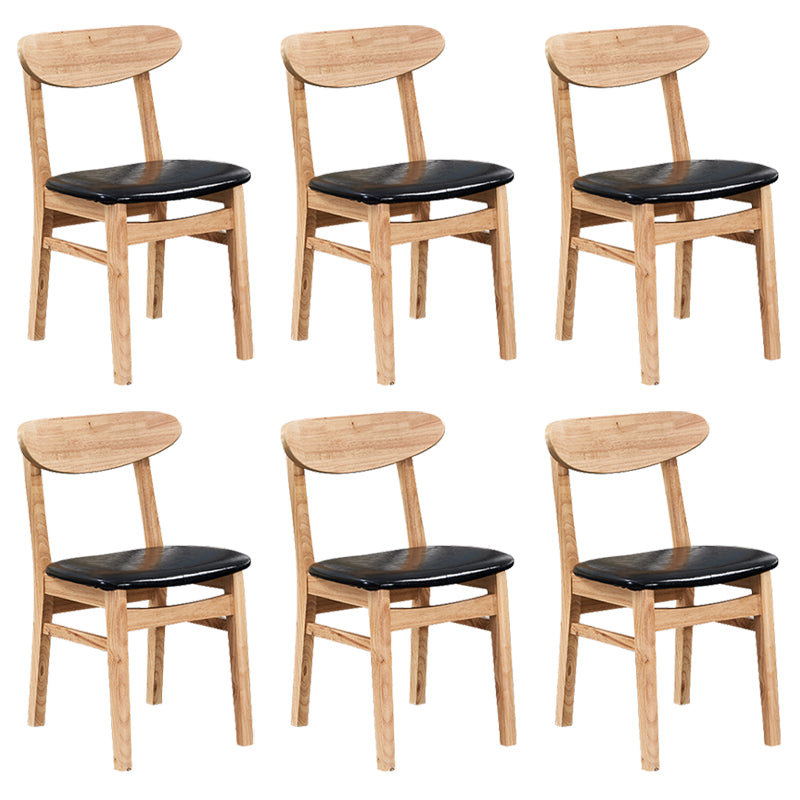 Contemporary Dining Chair 16.5'' Wide Open Side Chair with 4 Wood Legs for Home Use